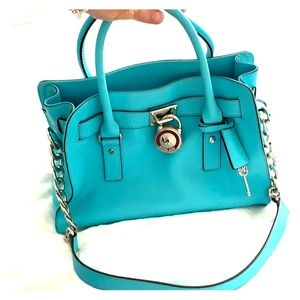 Michael Kors Hamilton purse (teal)